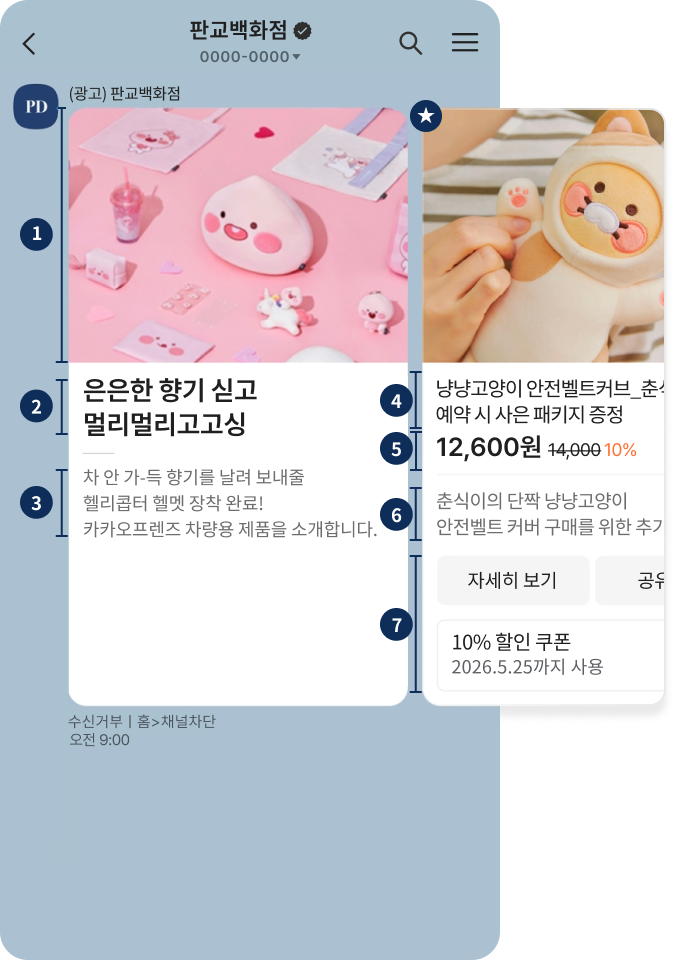 브랜드 메시지 캐러셀커머스형 예시 이미지